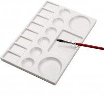 Meeden Porcelain 17-Well Paint Palette 16,5x23 cm.