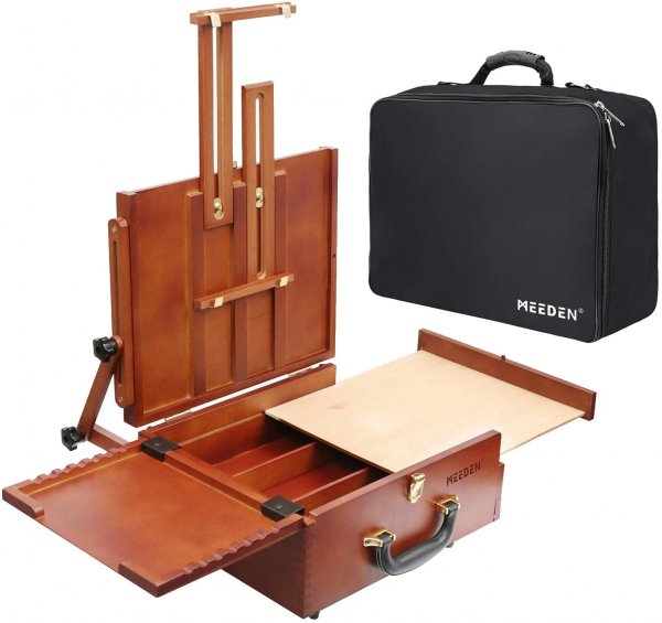 Meeden Lightweight Portable Pochade Box Easel with Carry Bag