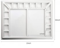 Meeden Porcelain 19-Well Paint Palette 25x33 cm.