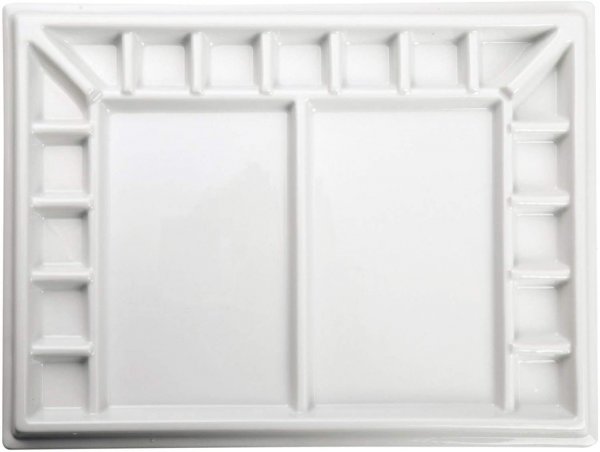 Meeden Porcelain 19-Well Paint Palette 25x33 cm.