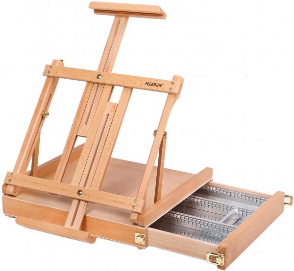 Meeden Studio Sketchbox Table Easel with Metal Lined Drawer