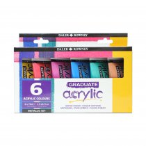 Metallic Acrylverf Set Daler-Rowney Graduate 6 x 75  ml.