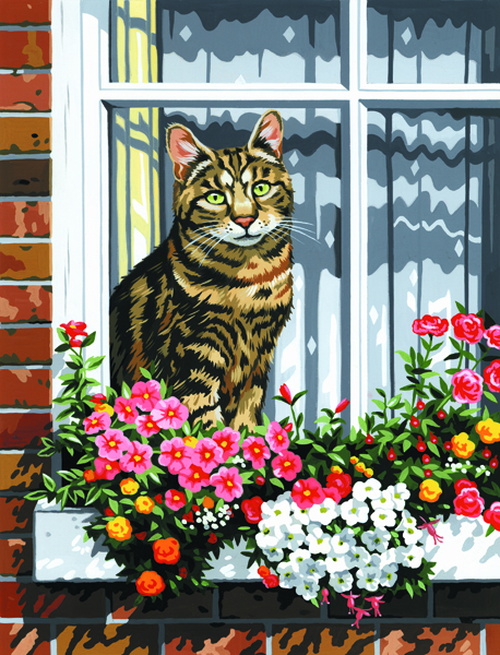 R&L Artist Canvas A4 - 11 Cat in the Window