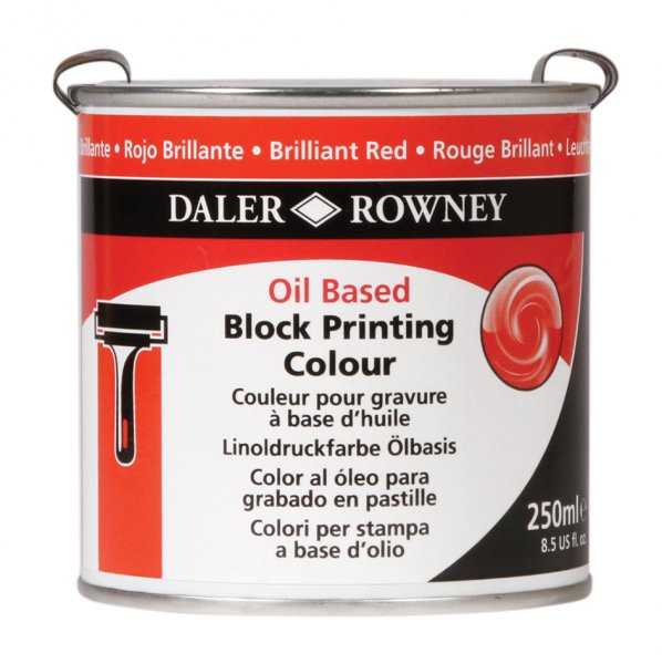 Daler-Rowney Oil Based Block Printing Colour 250 ml. - Brilliant Red