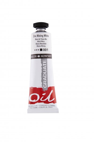Daler-Rowney Graduate Oil Colour 38 ml. - 001 Zinc Mixing White