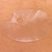 Paleta Malarska Plastikowa Transparentna Gładka - 35 x 24 cm.