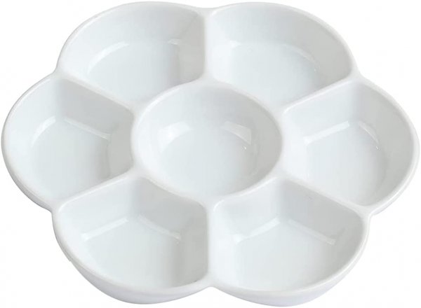 Meeden Porcelain 7-Well Paint Palette 12 cm.