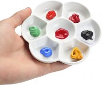 Meeden Porcelain 7-Well Paint Palette 12 cm.