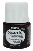 Pebeo Ceramic Paint 45 ml. - 18 Red Brown