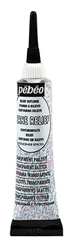 Pebeo Cerne Relief Outliner 20 ml. - Transparent Glitter