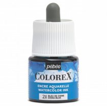 Pebeo Colorex Aquarelinkt 45 ml. - 21 Chinees Blauw