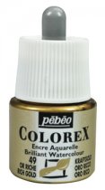 Pebeo Colorex Aquarelinkt 45 ml. - 56 Metaal Rijk Goud