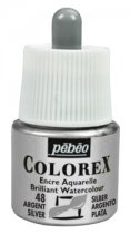 Pebeo Colorex Aquarell-Tusche 45 ml. - 55 Silber