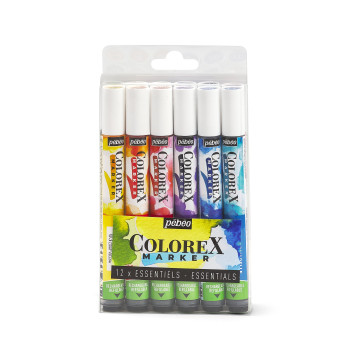 Pebeo Colorex Markers 12 pc. Essentials Set