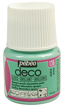 Pebeo Deco Glossy Acrylic Paint 45 ml. - 136 Aqua