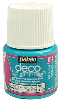 Pebeo Deco Glossy Acrylic Paint 45 ml. - 014 Turquoise