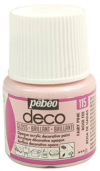 Pebeo Deco Glossy Acrylic Paint 45 ml. - 115 Fairy Pink
