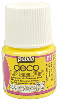 Pebeo Deco Glossy Acrylic Paint 45 ml. - 119 Light Yellow