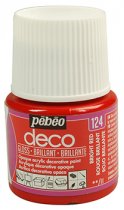 Pebeo Deco Glossy Acrylic Paint 45 ml. - 124 Bright Red
