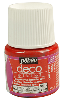 Pebeo Deco Matt Acrylic Paint 45 ml. - 083 Cherry