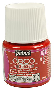 Pebeo Deco Matt Acrylic Paint 45 ml. - 024 Red