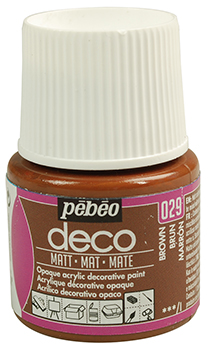 Pebeo Deco Matt Acrylic Paint 45 ml. - 029 Brown