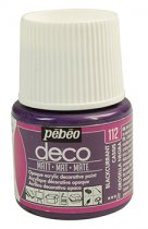 Pebeo Deco Matt Acrylic Paint 45 ml. - 112 Blackcurrant