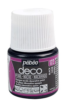 Pebeo Deco Pearl Acrylic Paint 45 ml. - 122 Black