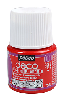 Pebeo Deco Pearl Acrylic Paint 45 ml. - 110 Red