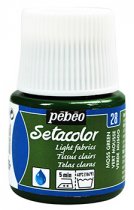 Pebeo Farba Setacolor do Jasnych Tkanin - Moss Green