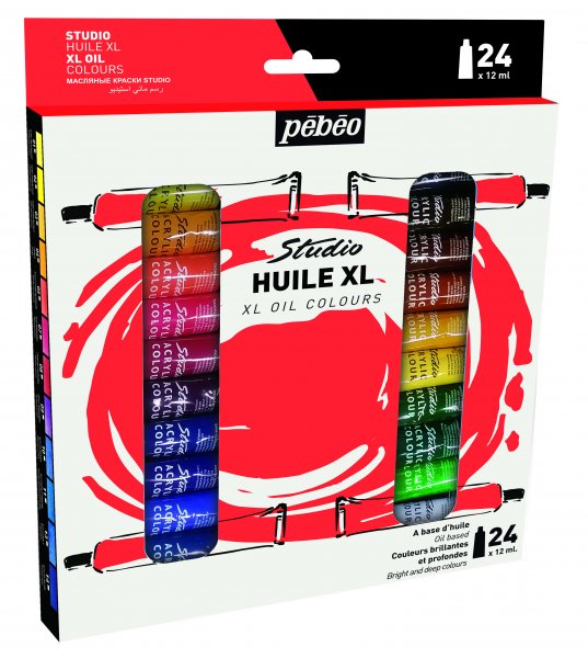 Pebeo XL Studio Oil Paint Set 12 ml. - 24 Pack