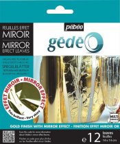Pebeo Gedeo Mirror Effect Leaves Gold - 12 Pack