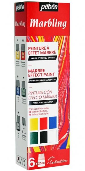 Zestaw Pebeo Marbling Initiation 6 x 20 ml.