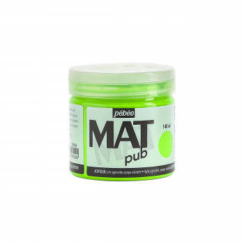 Pebeo Mat Pub Acrylic Paint 140 ml. - Fluorescent Green