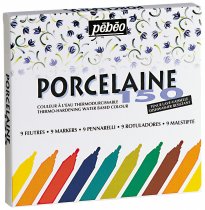 Pebeo Porcelaine 150 Bullet Tip Markers 1.2 mm. - 9 Pack Pebeo Porcelaine 150 Bullet Tip Markers 1.2 mm. - 9 Pack