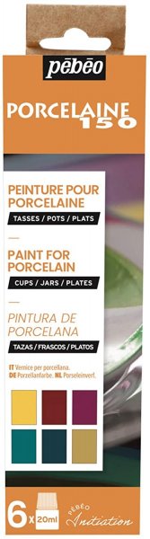 Pebeo Porcelaine 150 Initiation Set Glossy 6 x 20 ml.