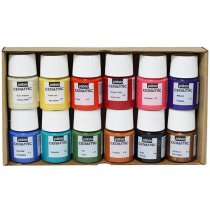 Pebeo Ceramic Exploration Set 12 Assorted 20 ml Bottles