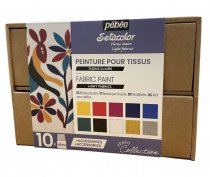 Zestaw Pebeo Setacolor Workbox do Jasnych Tkanin 10 x 45 ml.