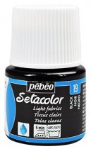 Pebeo Setacolor For Light Fabrics 45 ml. - 19 Black