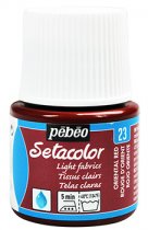Pebeo Setacolor For Light Fabrics 45 ml. - 23 Oriental Red