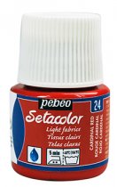 Pebeo Setacolor For Light Fabrics 45 ml. - 24 Cardinal Red