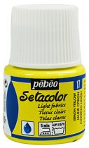 Pebeo Setacolor für helle Textilien 45 ml. - 17 Zitronengelb