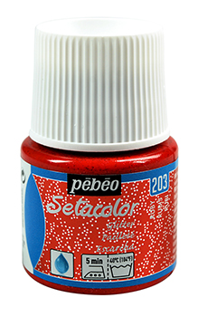 Pebeo Setacolor Light Glitter Fabric Paint 45 ml. - Ruby