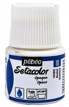 Pebeo Setacolor Opaque 45 ml. Farba do Tekstyliów Kryjąca - 10 White