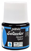 Pebeo Setacolor Opaque 45 ml. Farba do Tekstyliów Kryjąca - 19 Black