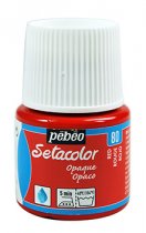 Pebeo Setacolor Opaque 45 ml. Farba do Tekstyliów Kryjąca - 80 Red
