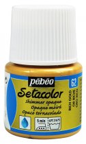 Pebeo Setacolor Opaque Shimmer Paint 45 ml. - 62 Rich Gold