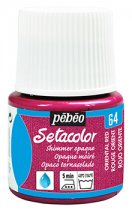 Pebeo Setacolor Opaque Shimmer Paint 45 ml. - 64 Oriental Red