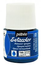 Pebeo Setacolor Opaque Shimmer Paint 45 ml. - 69 Electric Blue