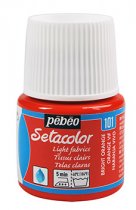Pebeo Setacolor Textielverf voor Lichte Stoffen 45 ml. - 101 Levendig Oranje
